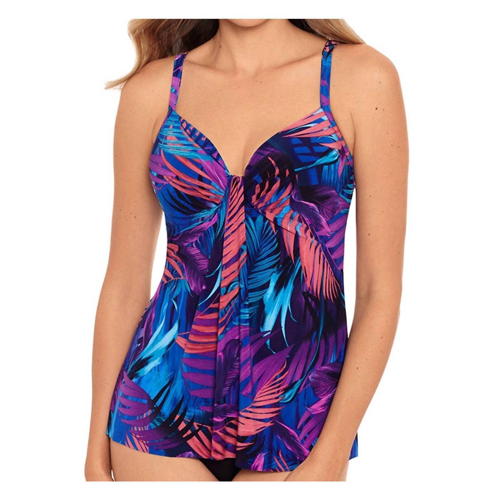 New Miraclesuit Marina Underwire Tankini Top In Purple